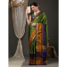 Picture of Ideal Silk Dark Olive Green Saree