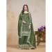Picture of Chiffon Dark Olive Green Straight Cut Salwar Kameez