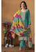 Picture of Chiffon & Silk Teal Straight Cut Salwar Kameez