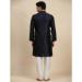 Picture of Charming Rayon Navy Blue Kurtas