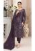 Picture of Ideal Georgette Purple Straight Cut Salwar Kameez