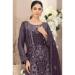 Picture of Ideal Georgette Purple Straight Cut Salwar Kameez