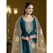 Picture of Delightful Chiffon Teal Anarkali Salwar Kameez