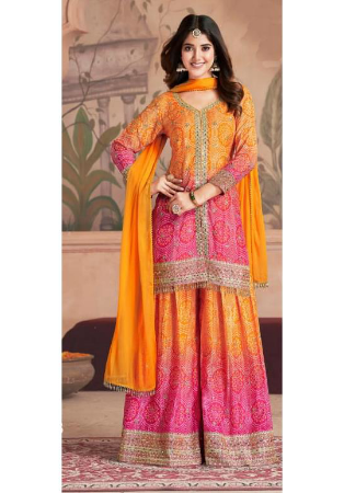 Picture of Beauteous Chiffon Sandy Brown Anarkali Salwar Kameez