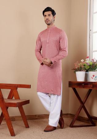 Picture of Resplendent Georgette Rosy Brown Kurtas