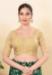 Picture of Pleasing Silk Khaki Designer Blouse