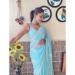 Picture of Stunning Georgette Sky Blue Saree