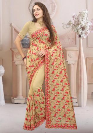 Picture of Statuesque Georgette Tan Saree