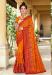 Picture of Statuesque Georgette Dark Orange Saree