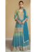 Picture of Chiffon Dark Khaki Straight Cut Salwar Kameez