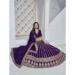 Picture of Statuesque Silk Purple Lehenga Choli