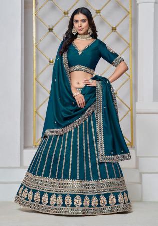Picture of Taking Silk Teal Lehenga Choli