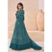 Picture of Georgette Dark Slate Grey Straight Cut Salwar Kameez