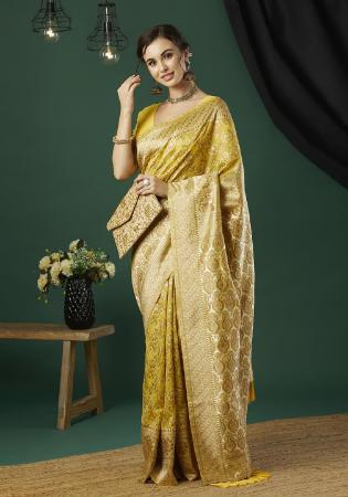 Picture of Enticing Linen Yellow Saree