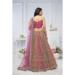 Picture of Charming Net & Organza Rosy Brown Lehenga Choli