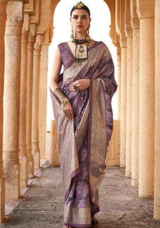 Picture of Alluring Silk Dark Magenta Saree