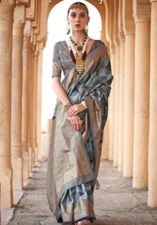 Picture of Ravishing Silk Dim Gray Saree