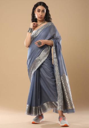 Picture of Splendid Silk Slate Grey Saree