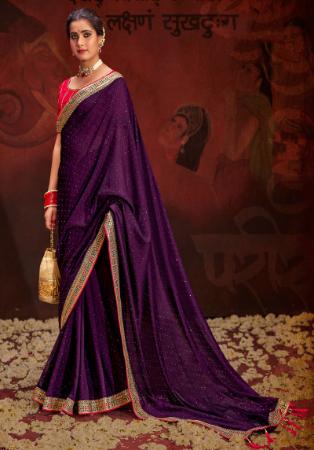Picture of Admirable Silk Purple Saree
