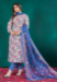 Picture of Cotton Light Steel Blue Readymade Salwar Kameez