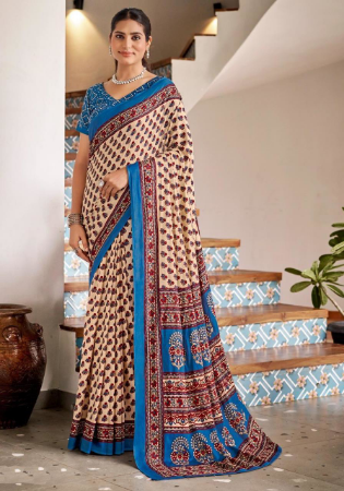 Picture of Sublime Cotton Rosy Brown Saree