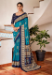 Picture of Magnificent Cotton Teal Saree