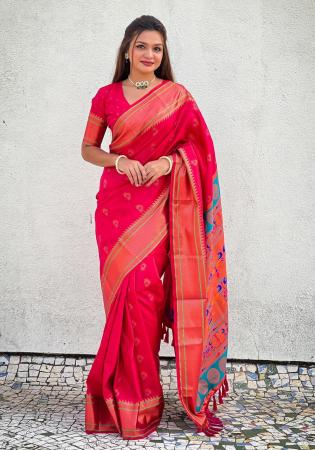 Picture of Gorgeous Silk Deep Pink Saree