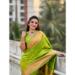 Picture of Amazing Silk Yellow Green Saree