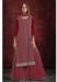 Picture of Bewitching Georgette Maroon Straight Cut Salwar Kameez