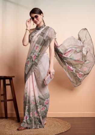 Picture of Pleasing Georgette Beige Saree