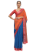 Picture of Resplendent Georgette & Linen Midnight Blue Saree