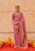 Picture of Beautiful Silk Pale Violet Red & Dark Slate Blue Saree