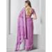 Picture of Shapely Chiffon & Net Plum Saree