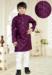 Picture of Admirable Cotton Plum Kids Kurta Pyjama