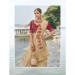 Picture of Comely Crepe & Silk Beige Saree