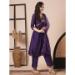 Picture of Ideal Chiffon Purple Readymade Salwar Kameez
