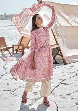 Picture of Cotton Pale Violet Red Readymade Salwar Kameez