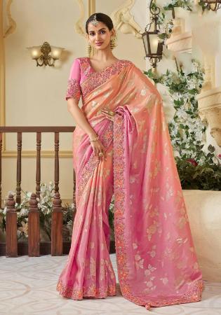 Picture of Elegant Chiffon Pale Violet Red Saree