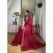 Picture of Excellent Chiffon & Silk Maroon Saree