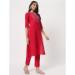 Picture of Pretty Cotton Crimson Readymade Salwar Kameez