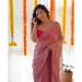 Picture of Elegant Georgette & Satin Indian Red Saree
