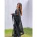 Picture of Excellent Net Dark Slate Grey Saree