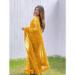 Picture of Pretty Net Dark Golden Rod Saree