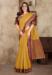 Picture of Classy Linen & Silk Dark Golden Rod Saree