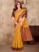 Picture of Classy Linen & Silk Dark Golden Rod Saree