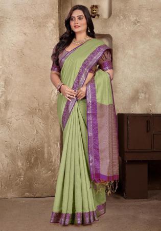 Picture of Gorgeous Linen & Silk Dark Khaki Saree