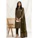 Picture of Georgette Dark Green Straight Cut Salwar Kameez