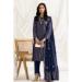 Picture of Georgette Dark Slate Grey Straight Cut Salwar Kameez