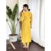 Picture of Good Looking Organza Golden Rod Readymade Salwar Kameez
