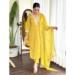 Picture of Good Looking Organza Golden Rod Readymade Salwar Kameez